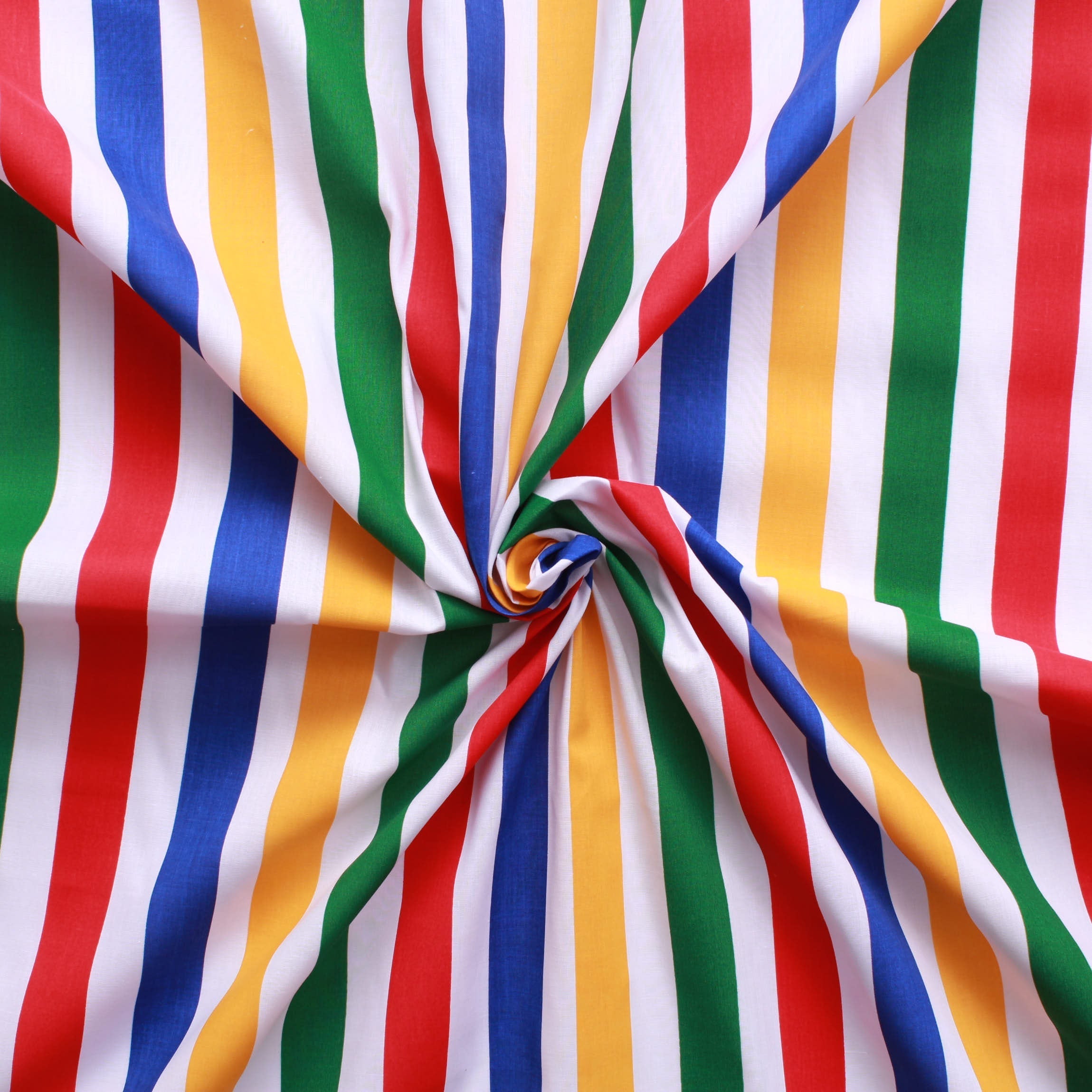 Premium Quality Poly-Cotton "Multicolour Stripes" 44" wide