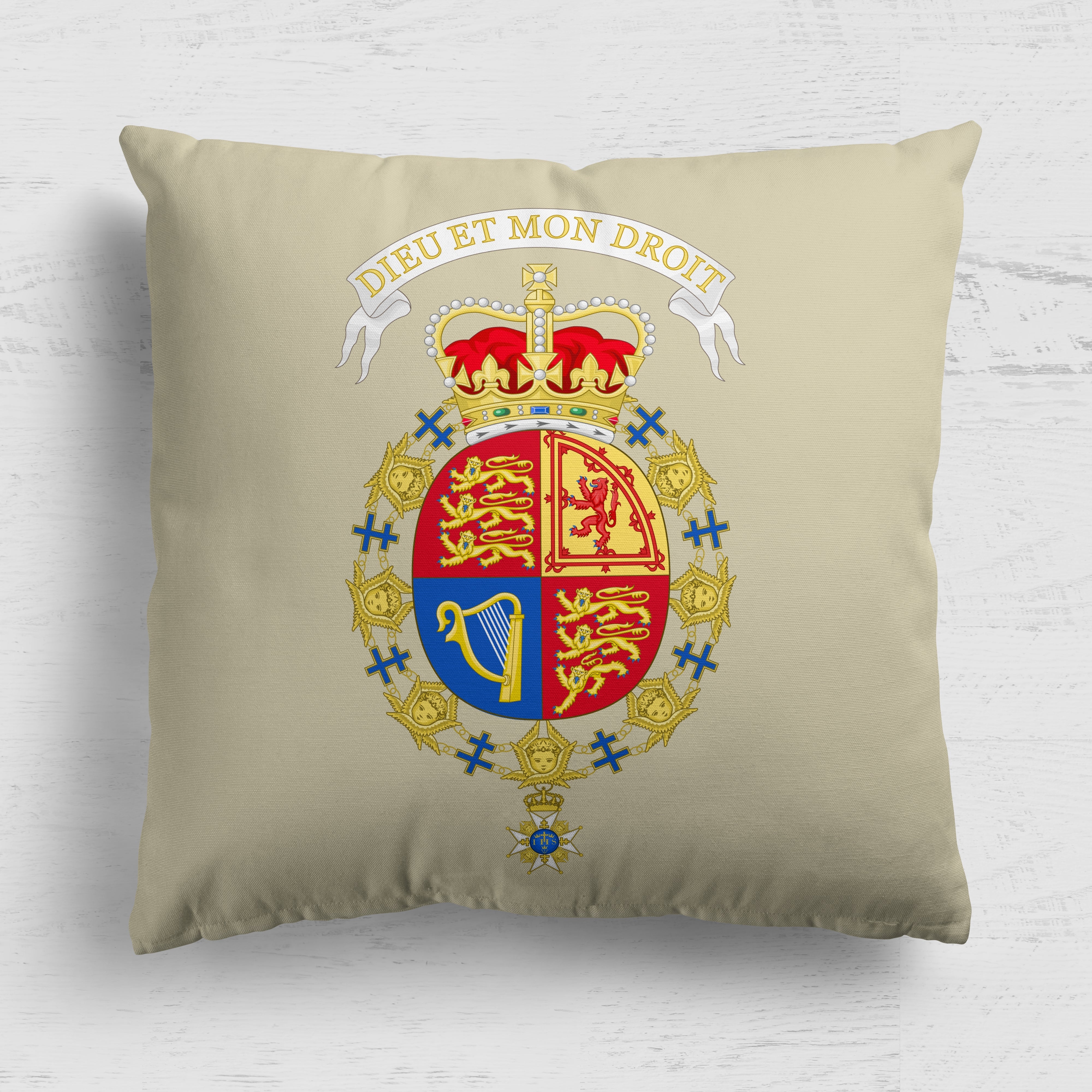 Cotton Rich Jubilee Cushion Panel With Backing Panel- Queen Arms