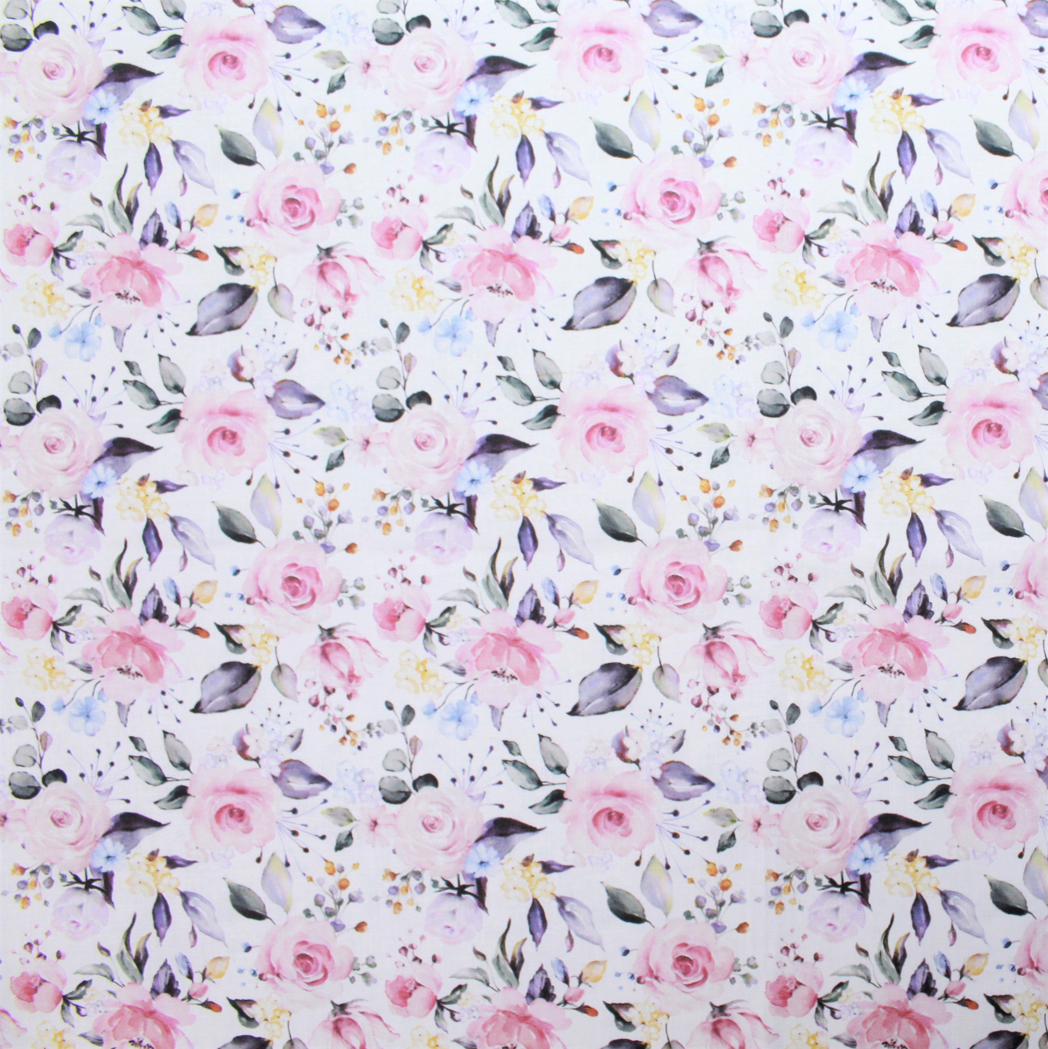 100% Cotton - Delicate Roses- 145cm Wide