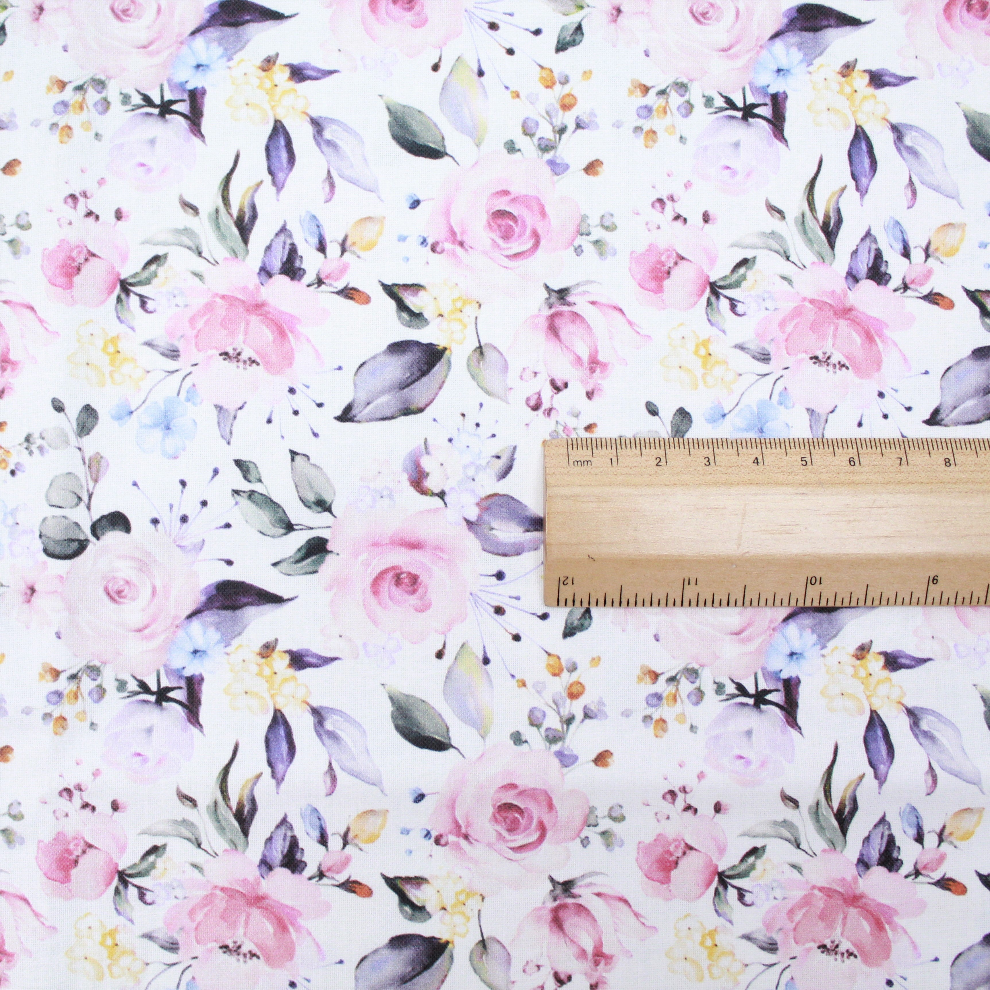 100% Cotton - Delicate Roses- 145cm Wide