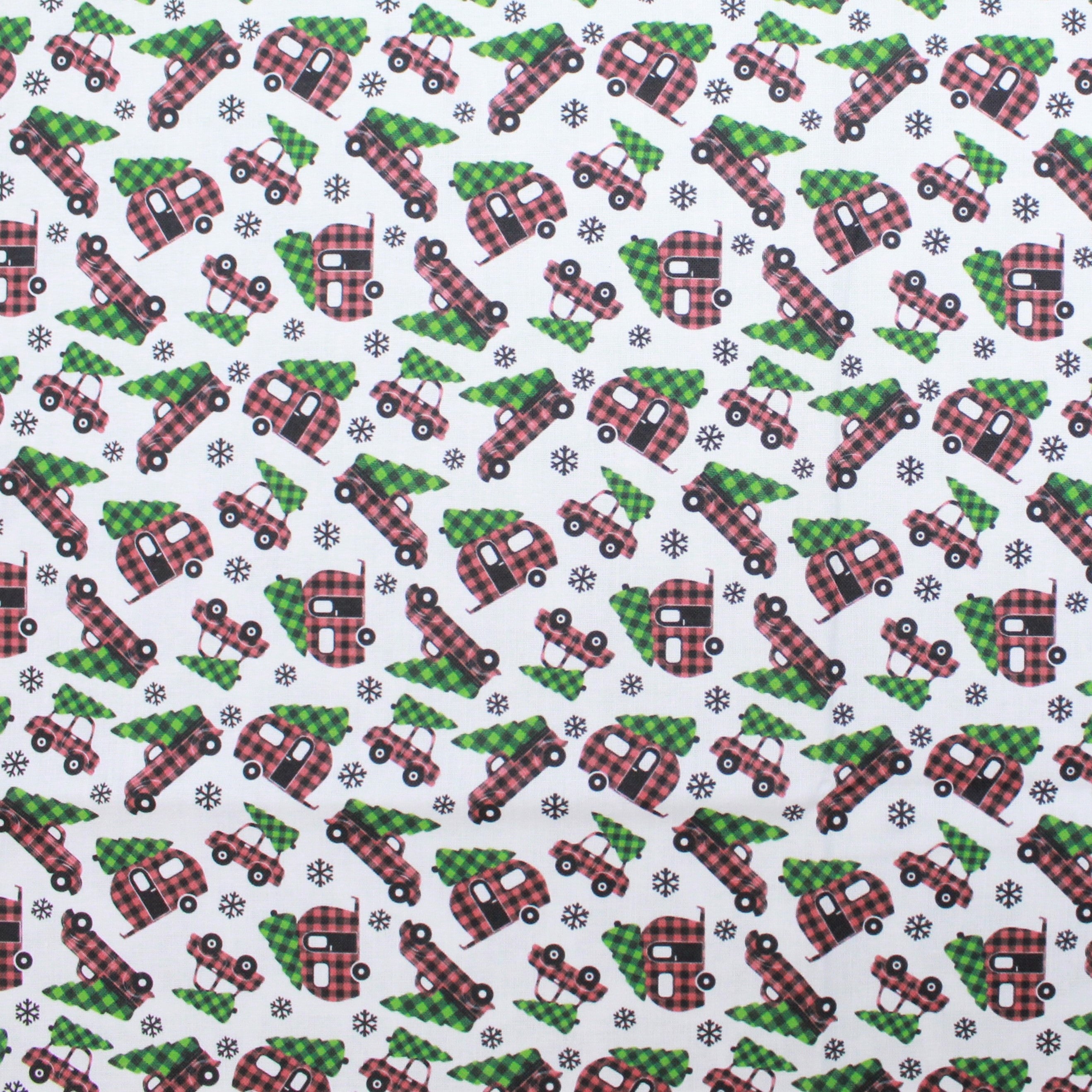 100% Cotton - Christmas Truck- 145cm Wide