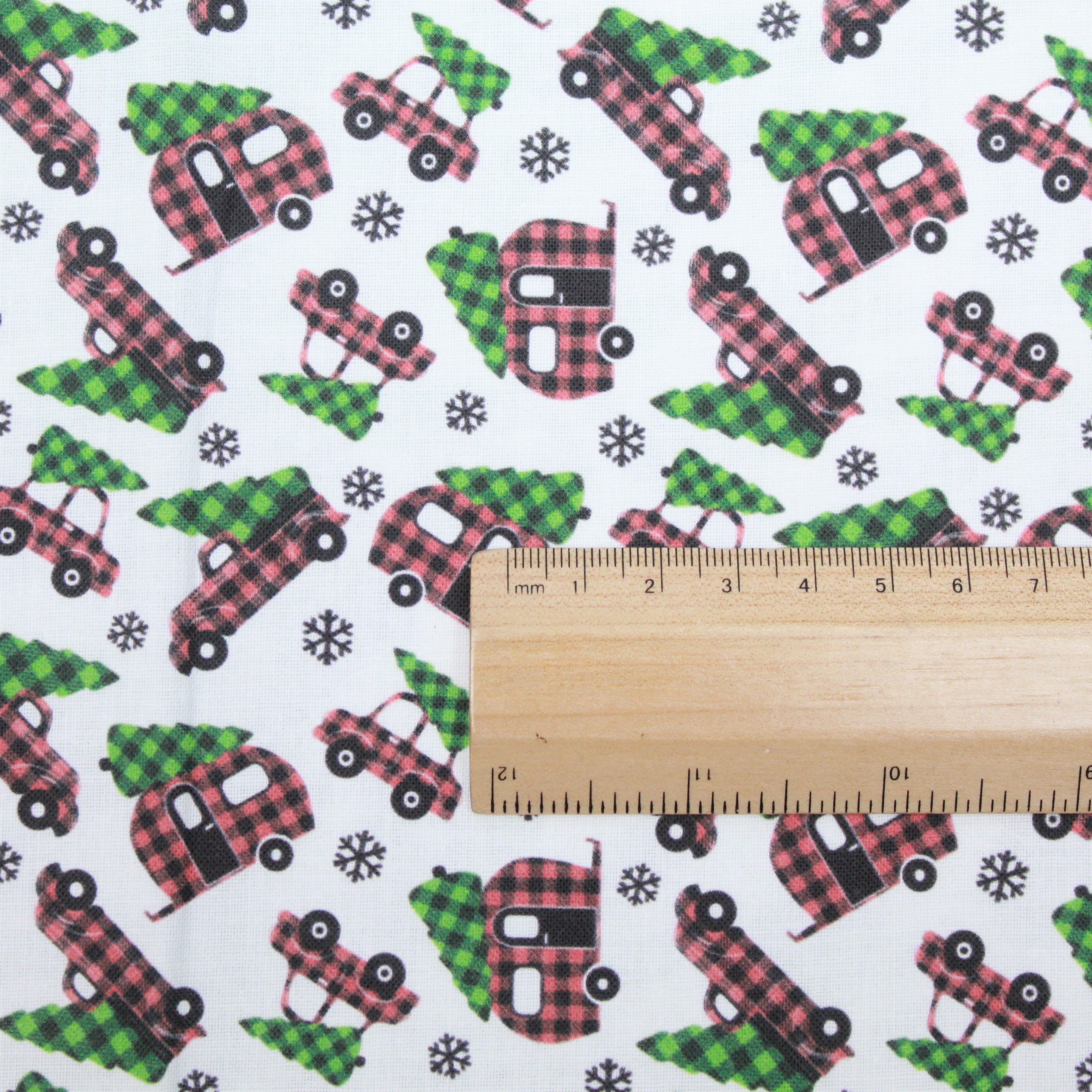 100% Cotton - Christmas Truck- 145cm Wide