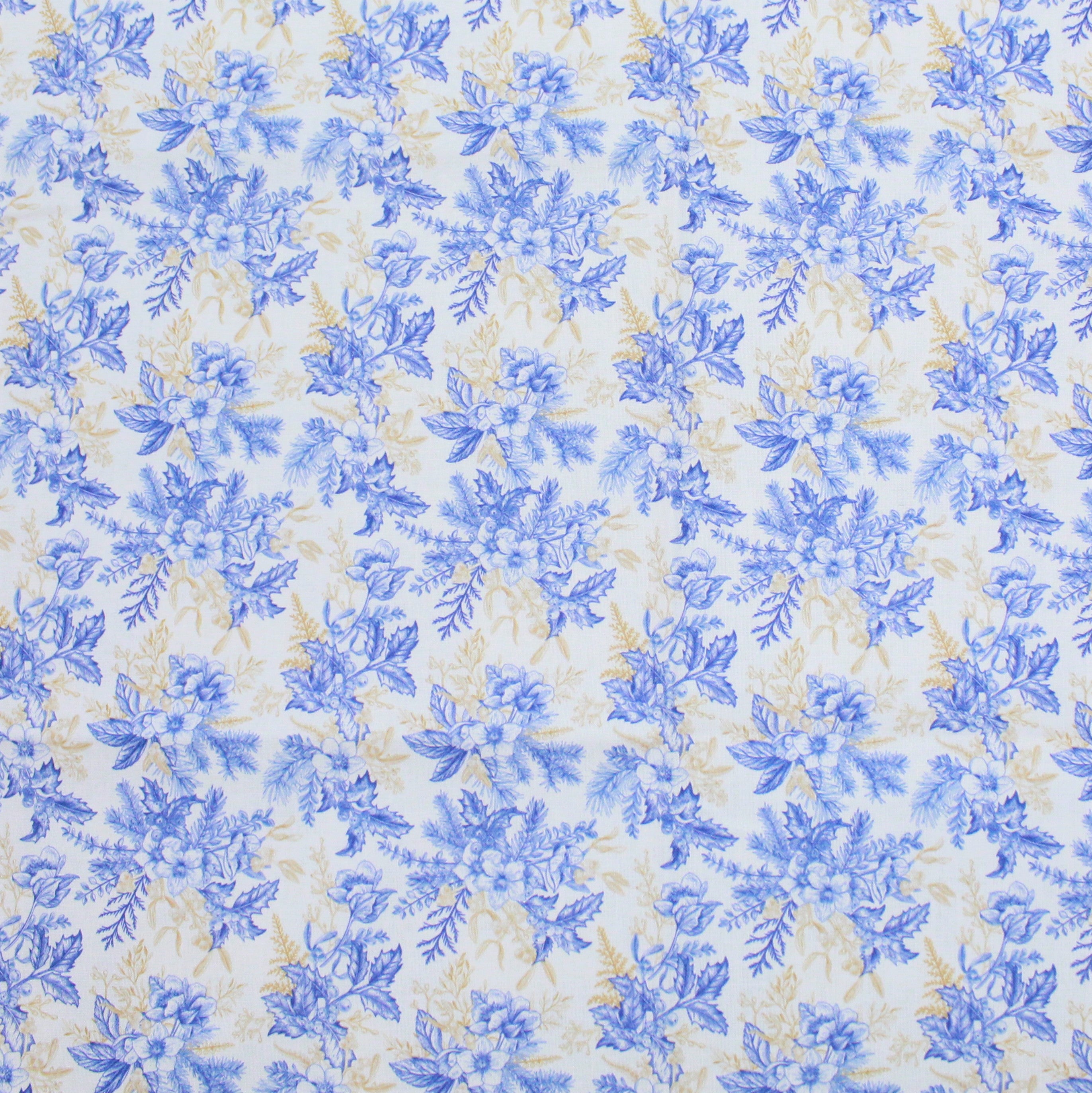 100% Cotton - Floral Sketch- 145cm Wide