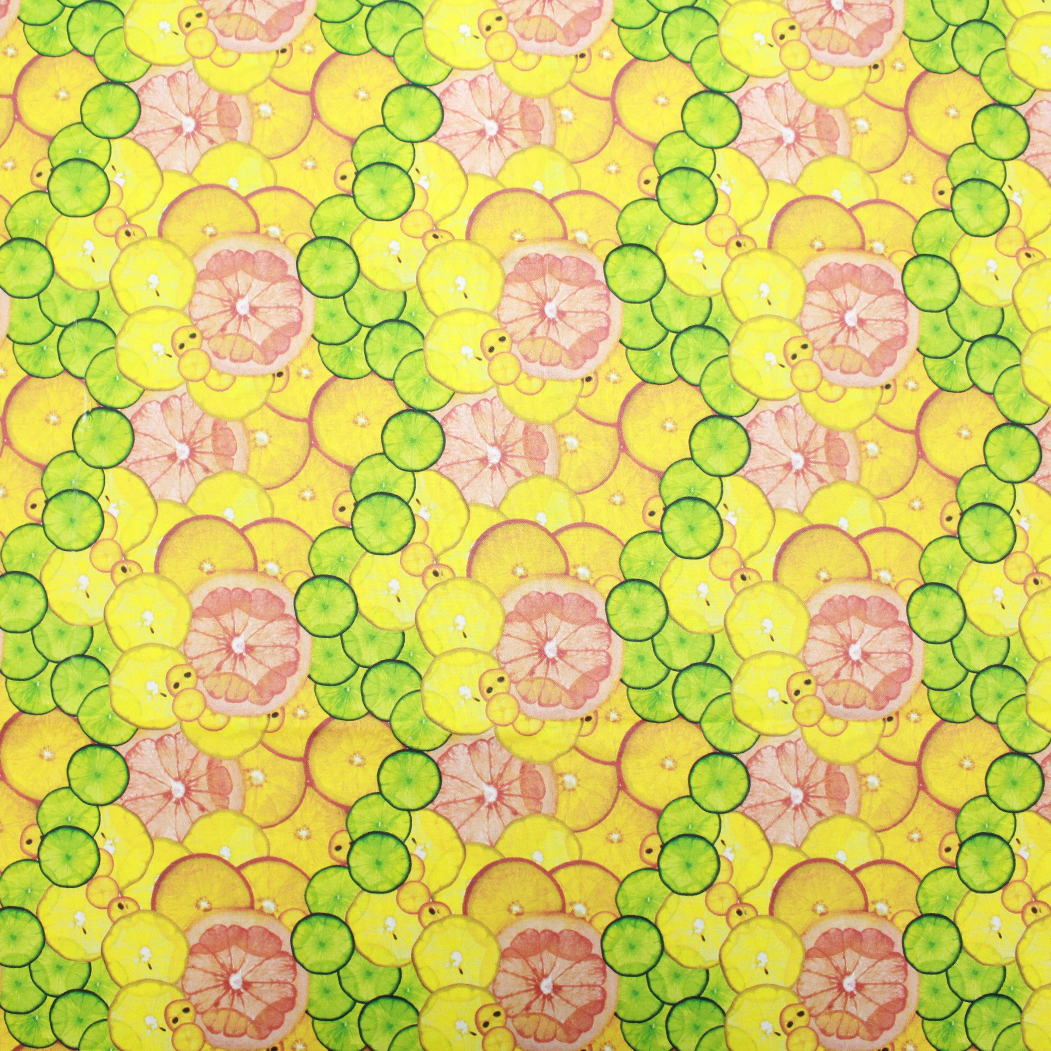 100% Cotton - Fresh Citrus- 145cm Wide