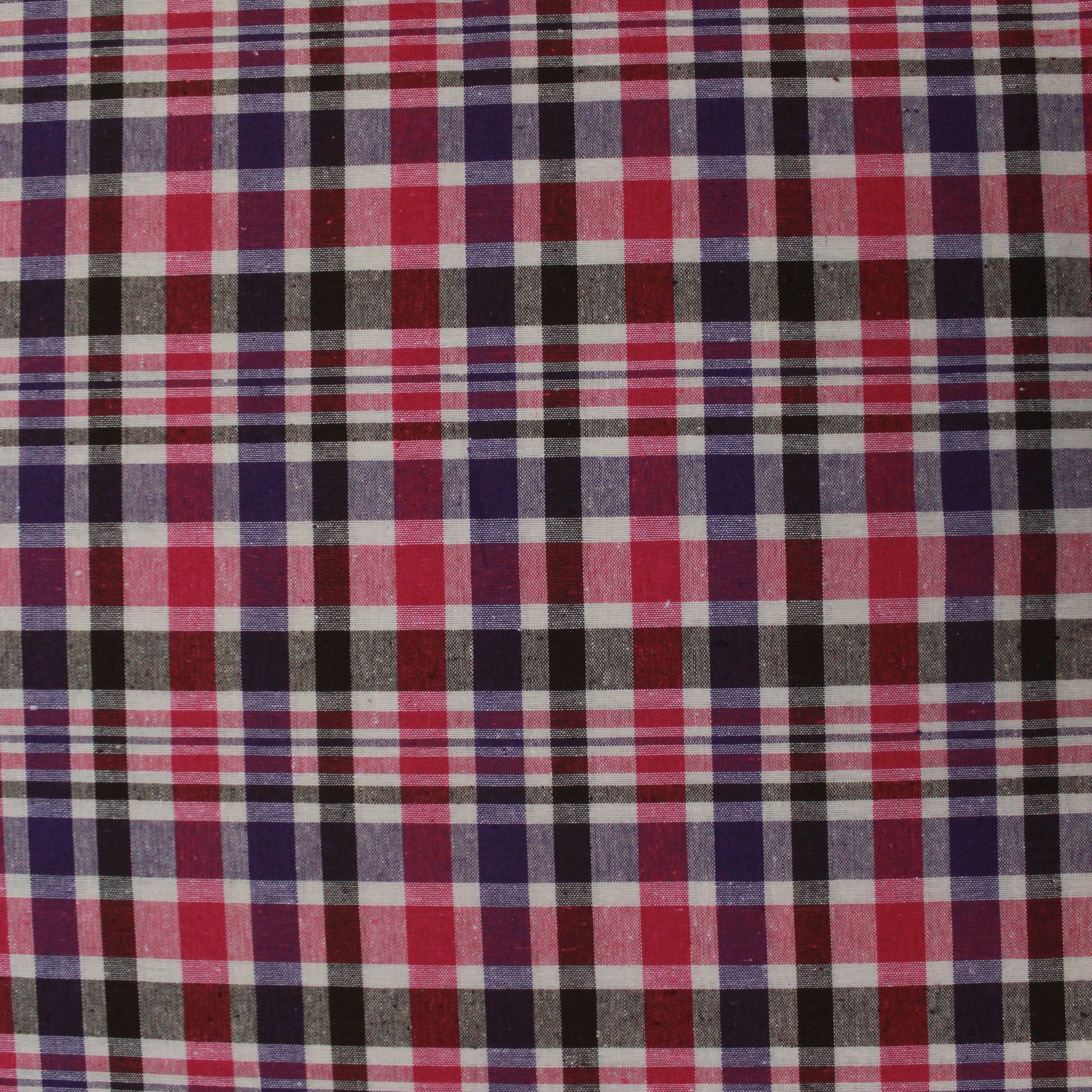 3FOR12 Premium Quality, Fashion Chequered Linen 54" Wide Pink & Brown