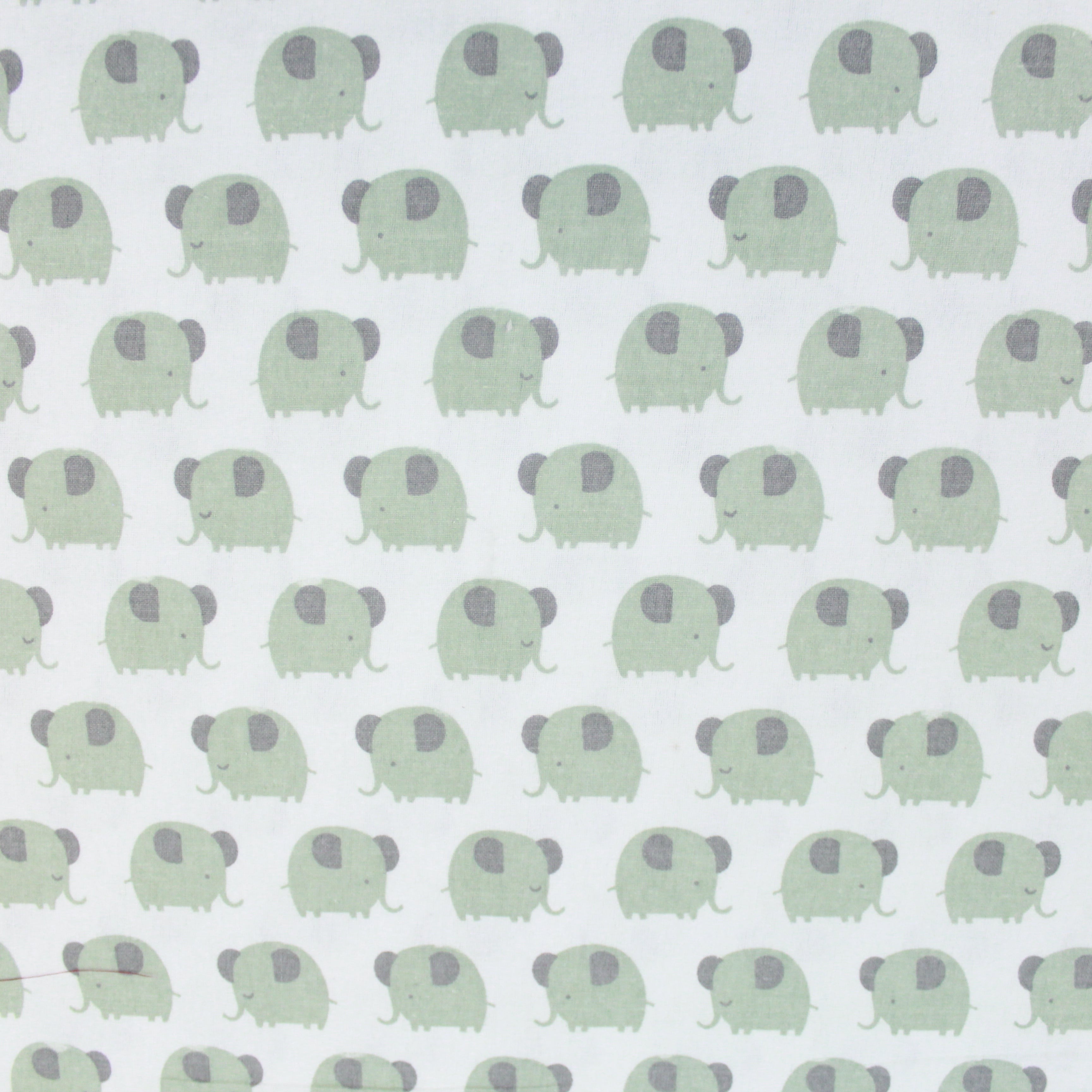High Quality Brushed Cotton - Grey Elephants - 60" Wide