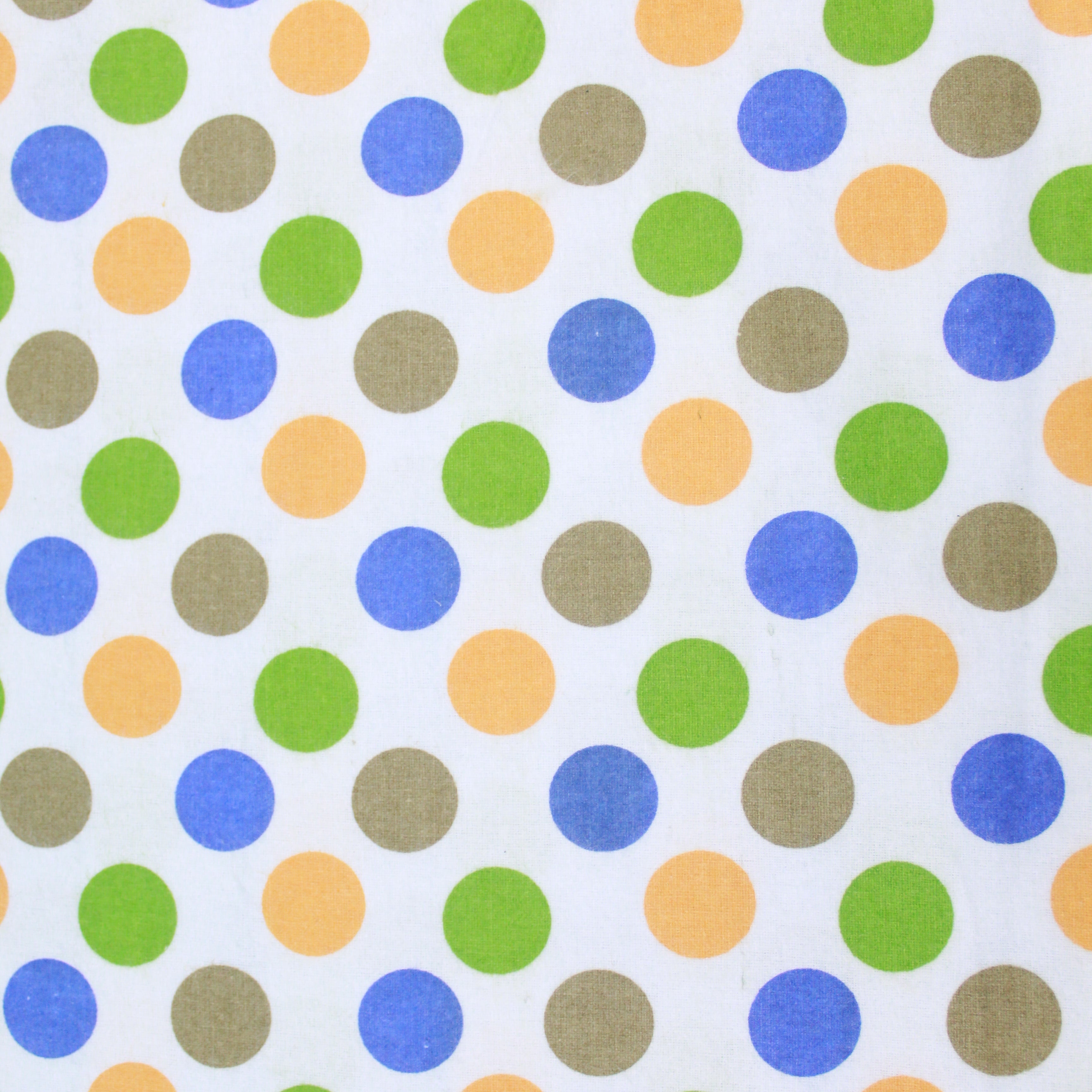 High Quality Brushed Cotton - Colourful Spots - 60" Wide