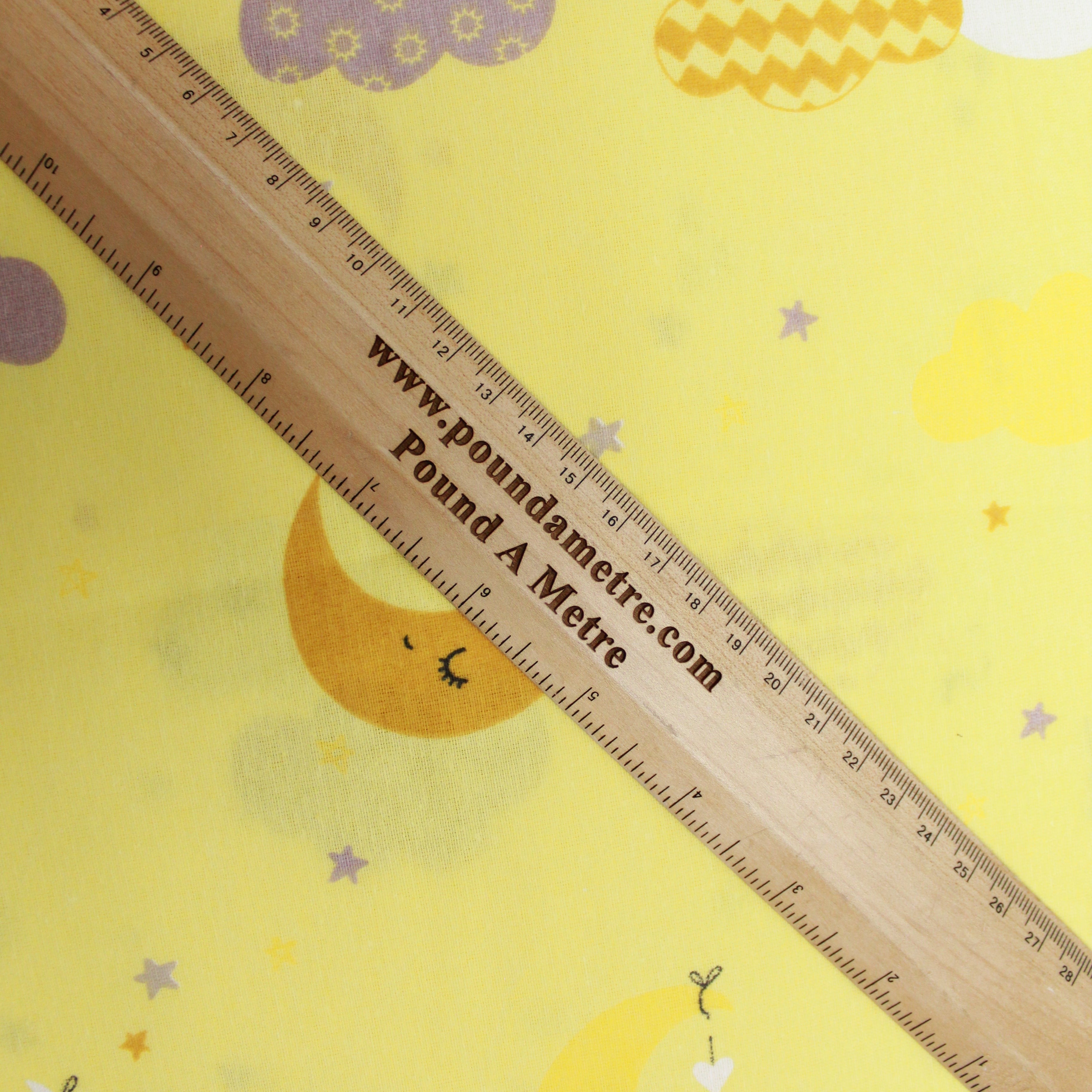 Premium Quality Super Wide Cotton Blend Sheeting "Cloud Moon 94" Wide Yellow