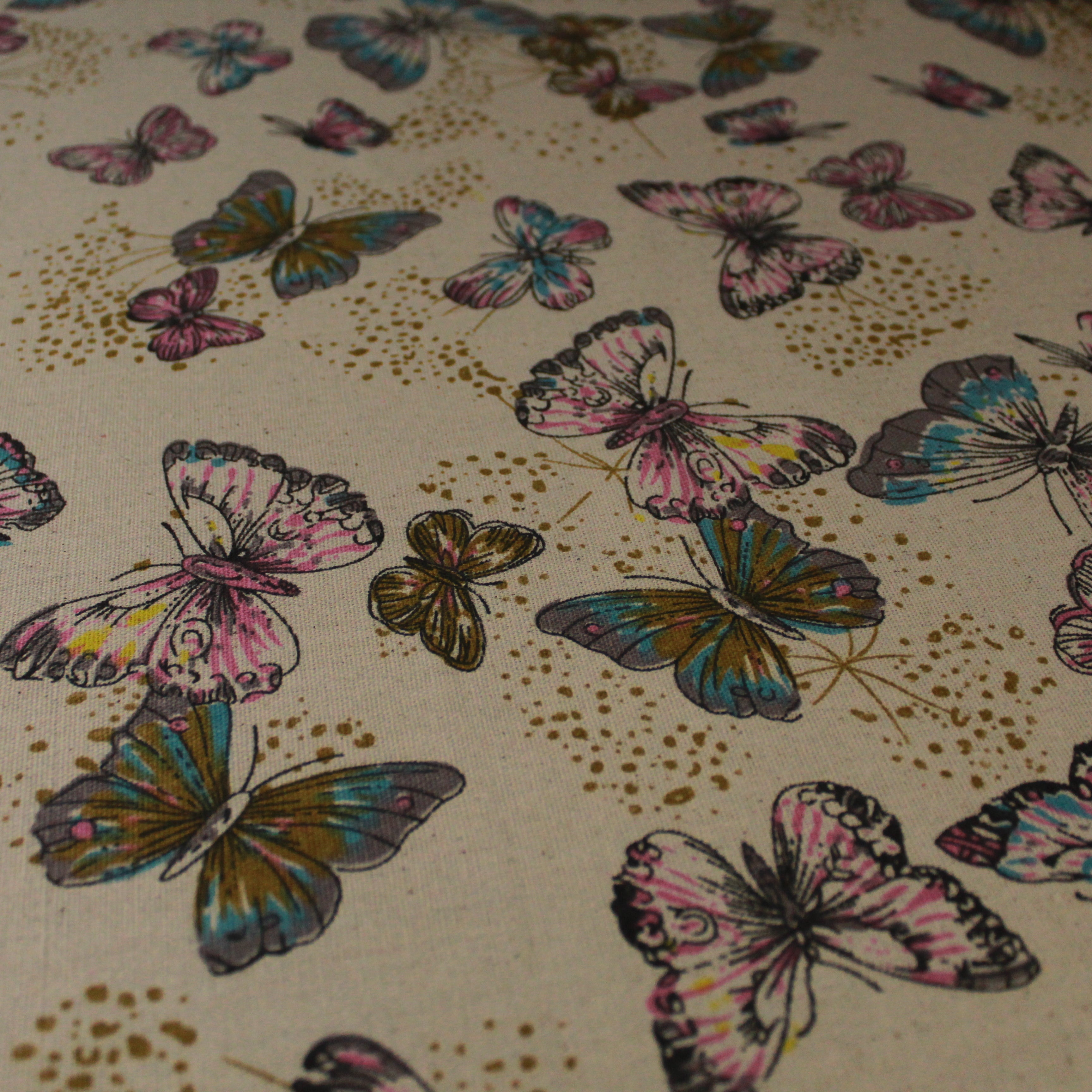 Premium Quality Printed Cotton Canvas 60"Wide Butterfly