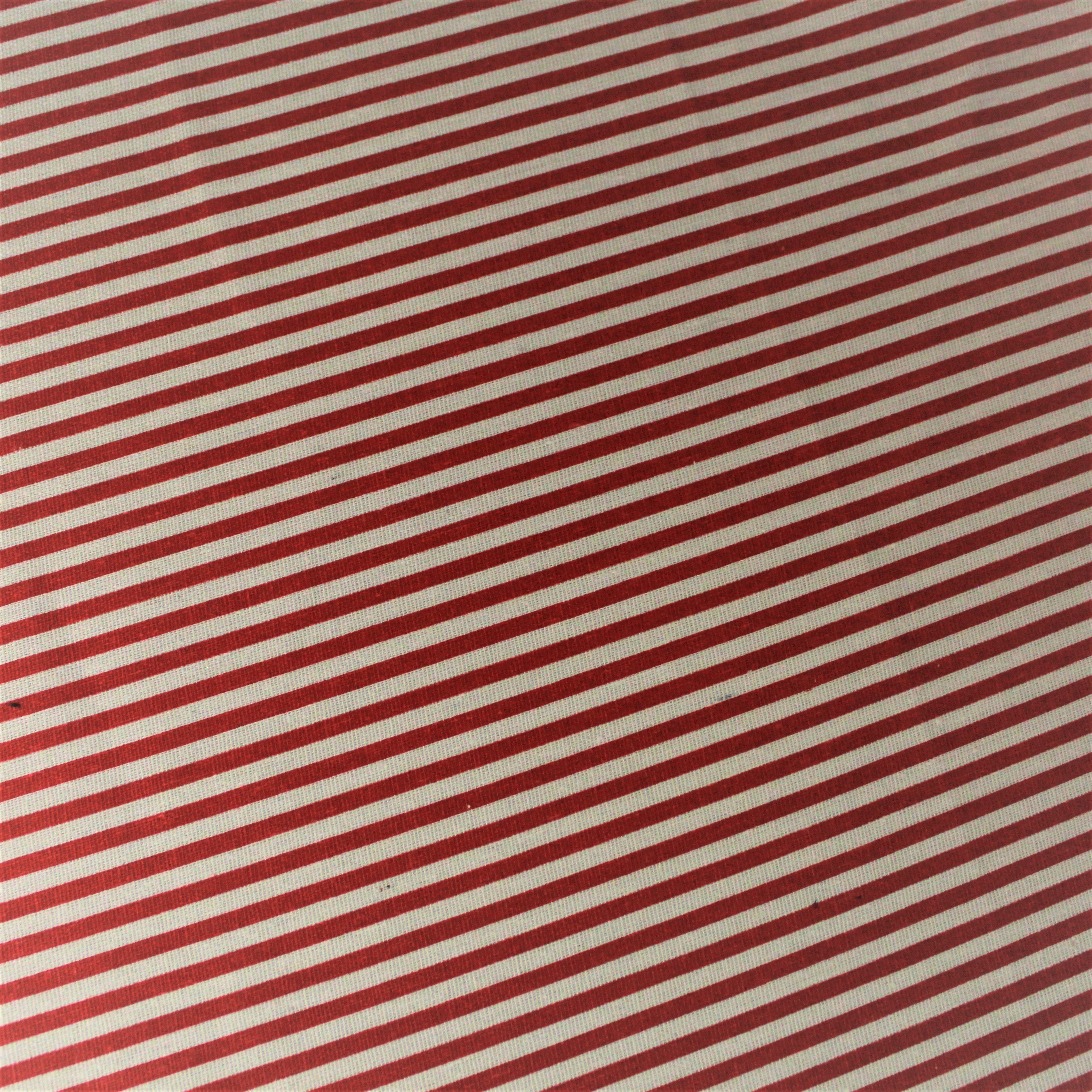 Premium Quality Printed Cotton Canvas 60"Wide Red Stripes