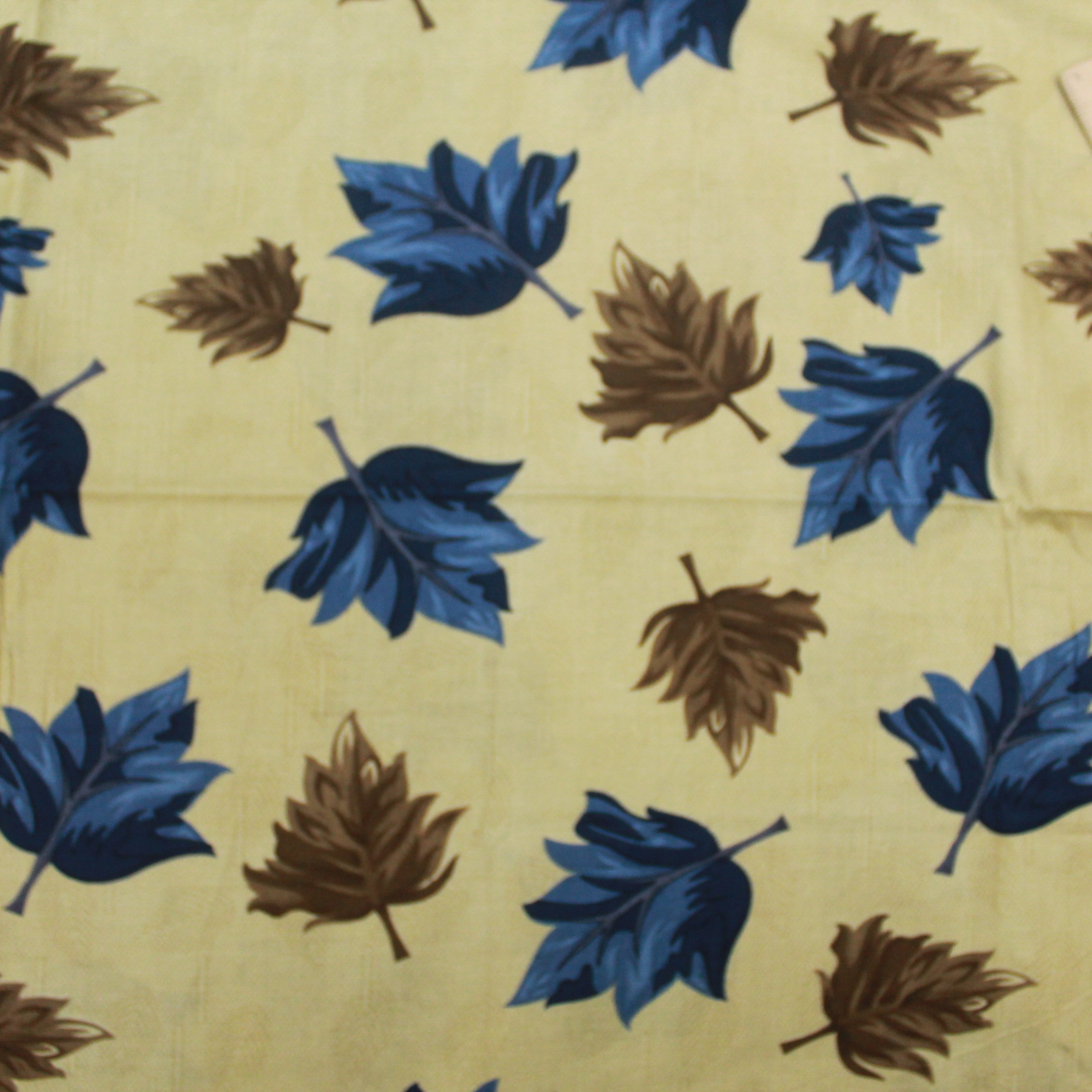 3 Metres Premium 100% Cotton 'Darpan Print - Autumn-  Brown & Blue'