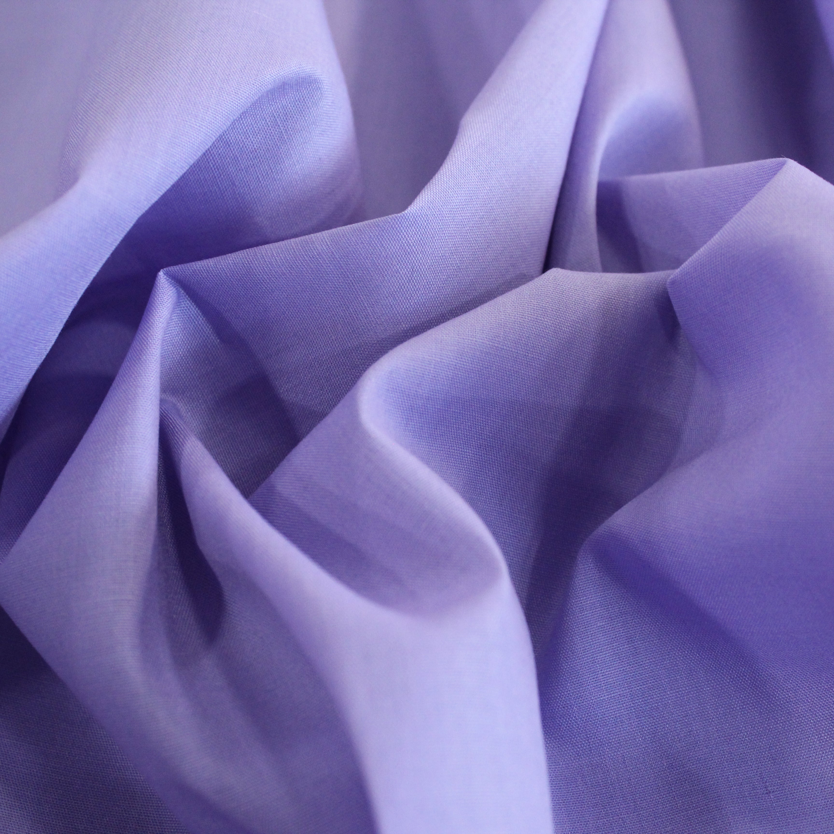 Premium Plain Polycotton Fabric, 60° Washable, 45"- Lilac