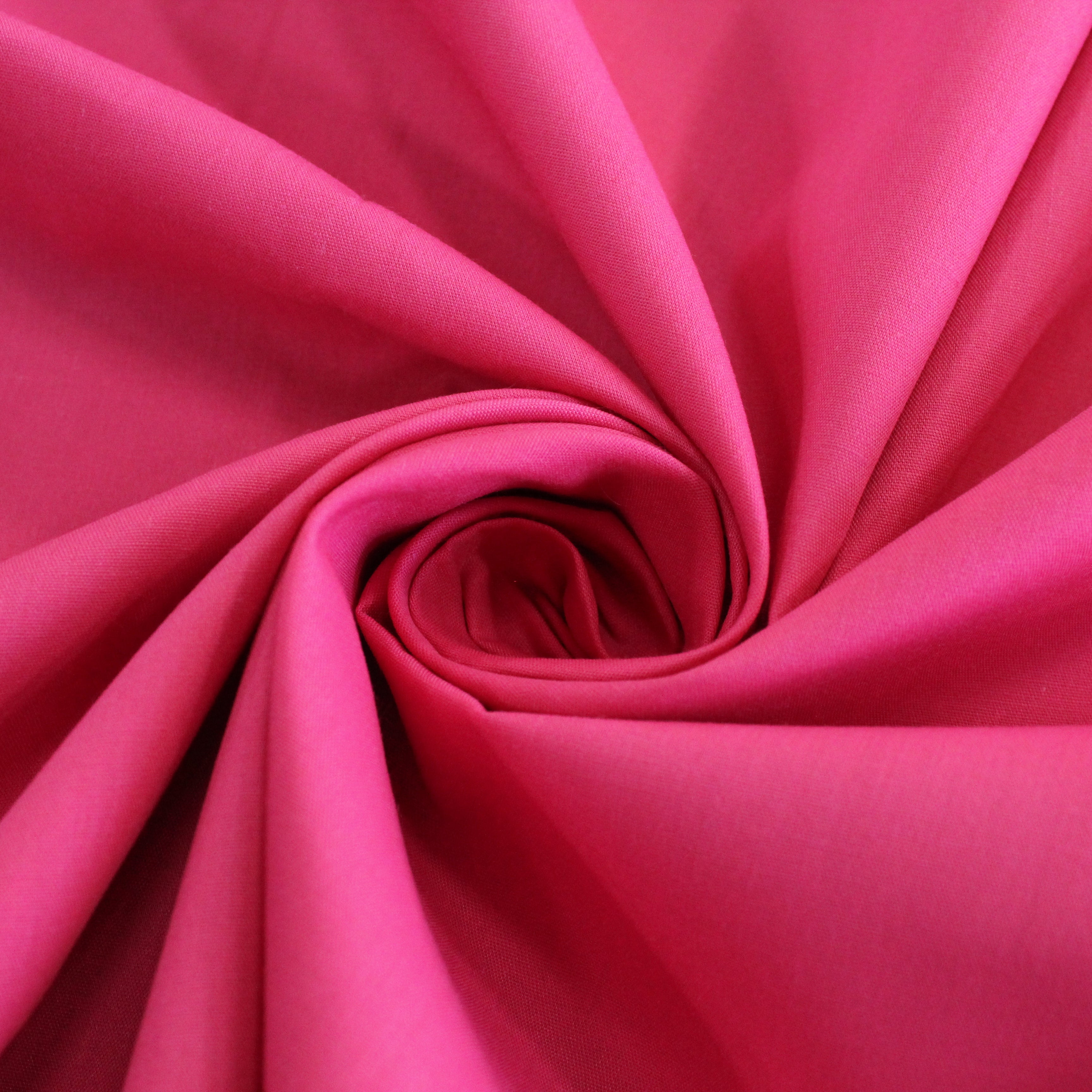 Premium Plain Polycotton Fabric, 60° Washable, 45"- Fuschia
