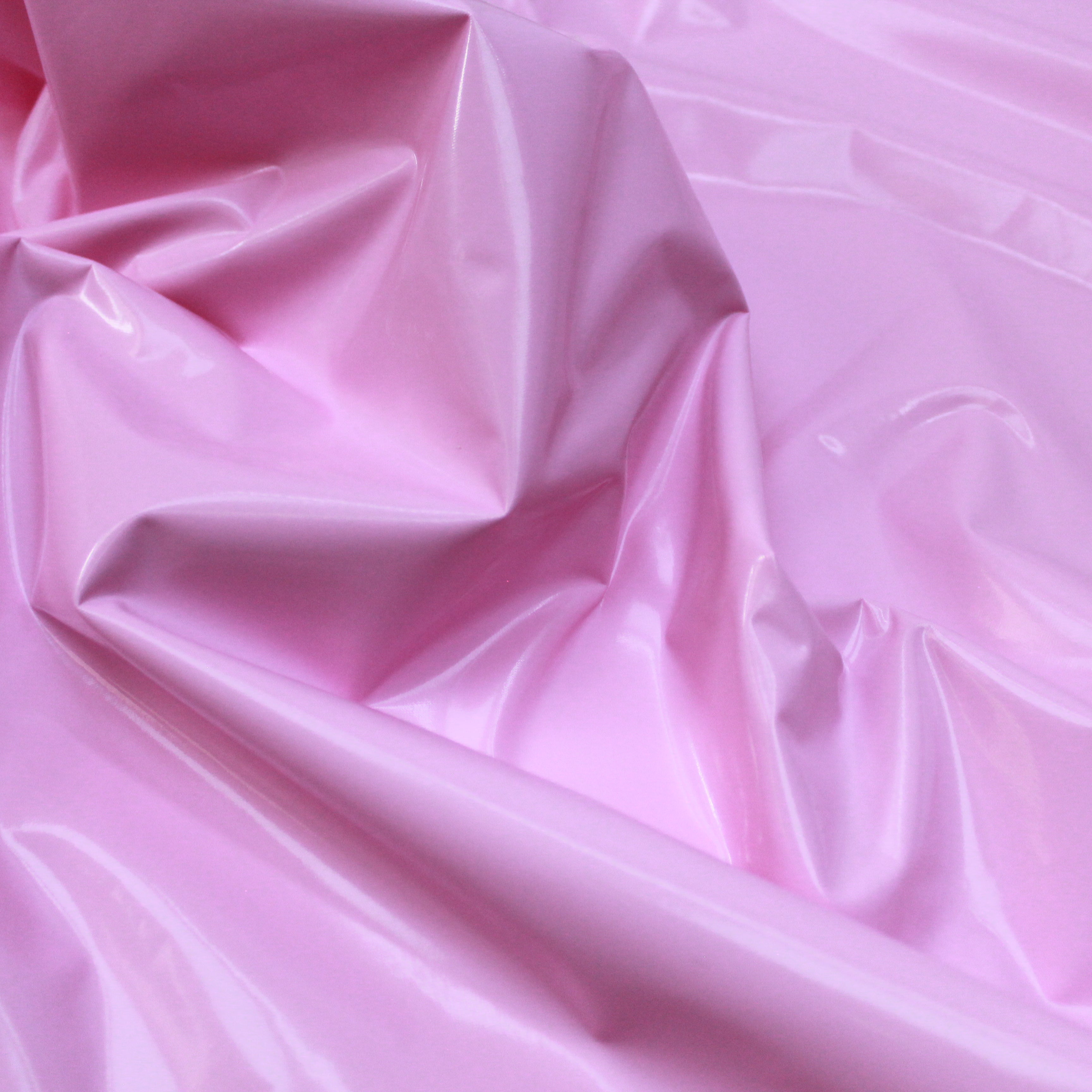 Premium Quality Luxury High Gloss Soft PVC Vinyl Fabric 55" Wide - Baby Pink