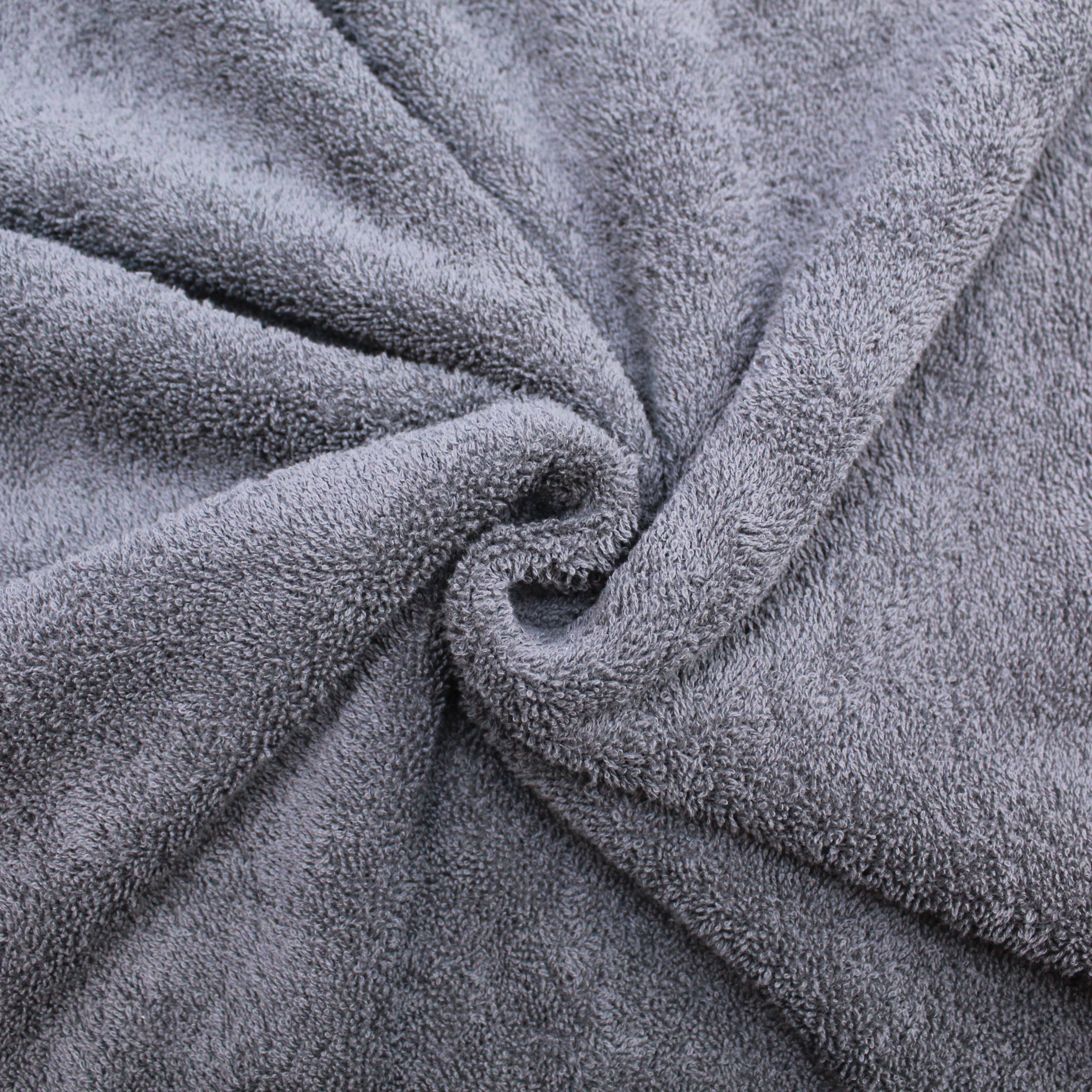 OEKO-TEX® Certified Premium Quality Cotton Towelling Double Sided - Dark Grey