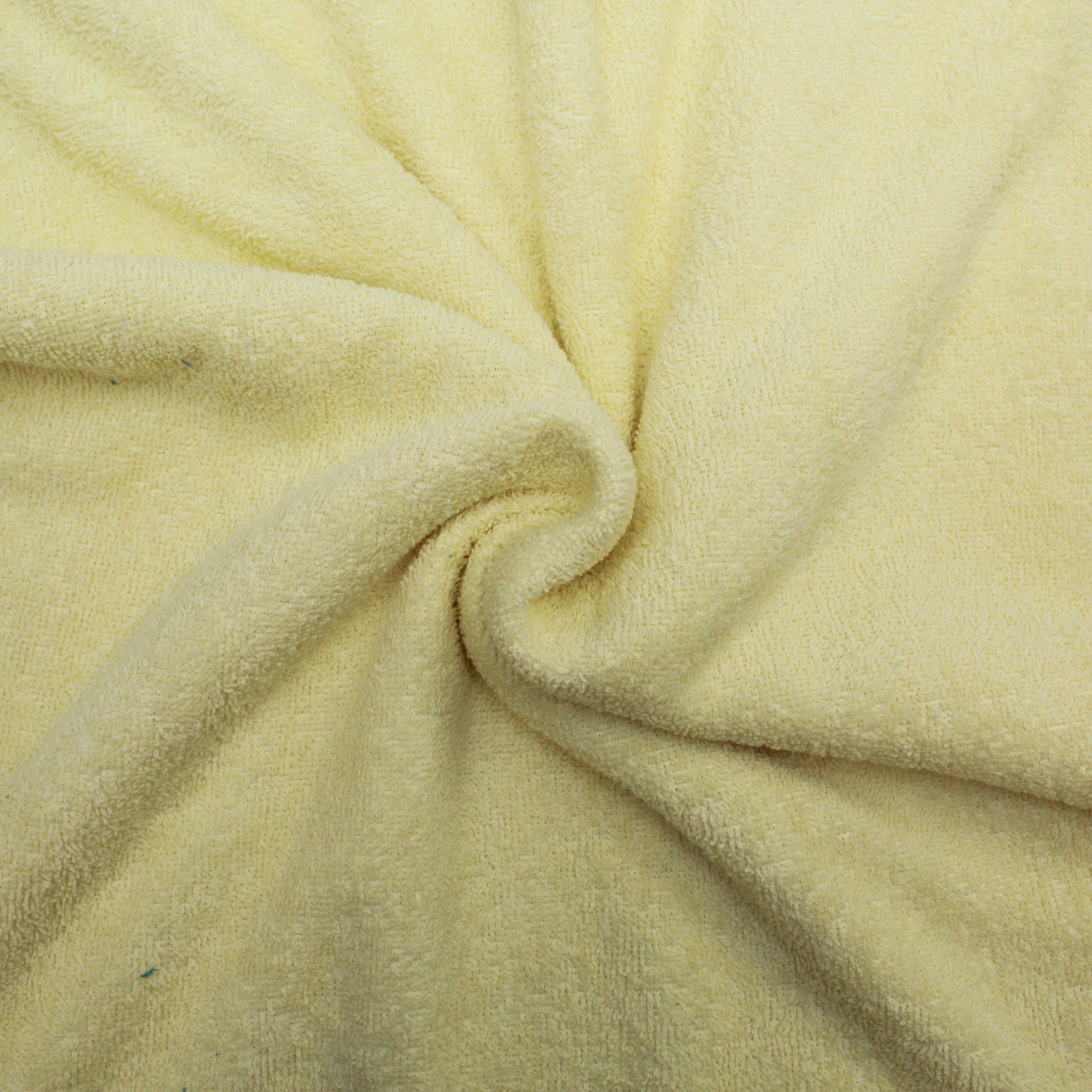 OEKO-TEX® Certified Premium Quality Cotton Towelling Double Sided - Pastel Yellow