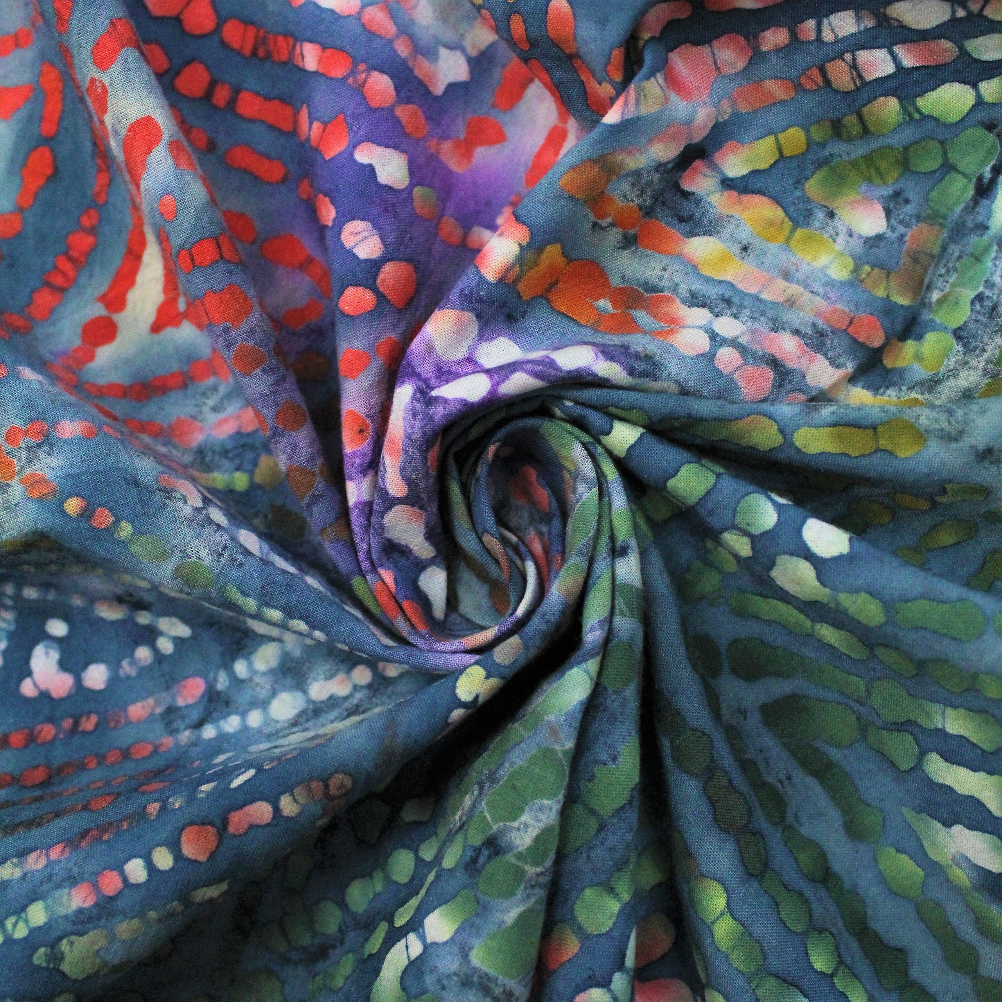100% Cotton Hand-Dyed Batik Triangles 110cm Wide