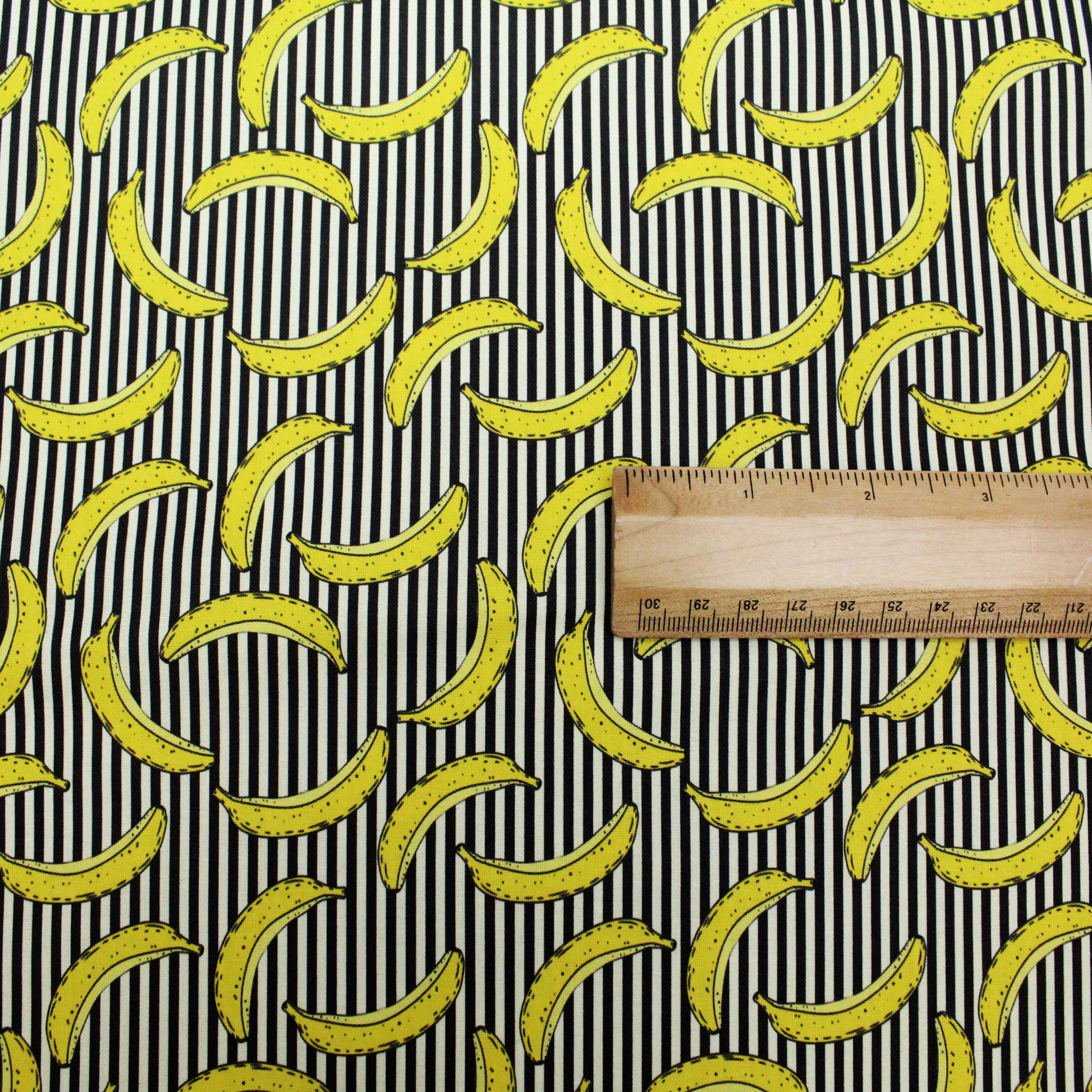 100% Cotton- Stripe Bananas - 145cm Wide