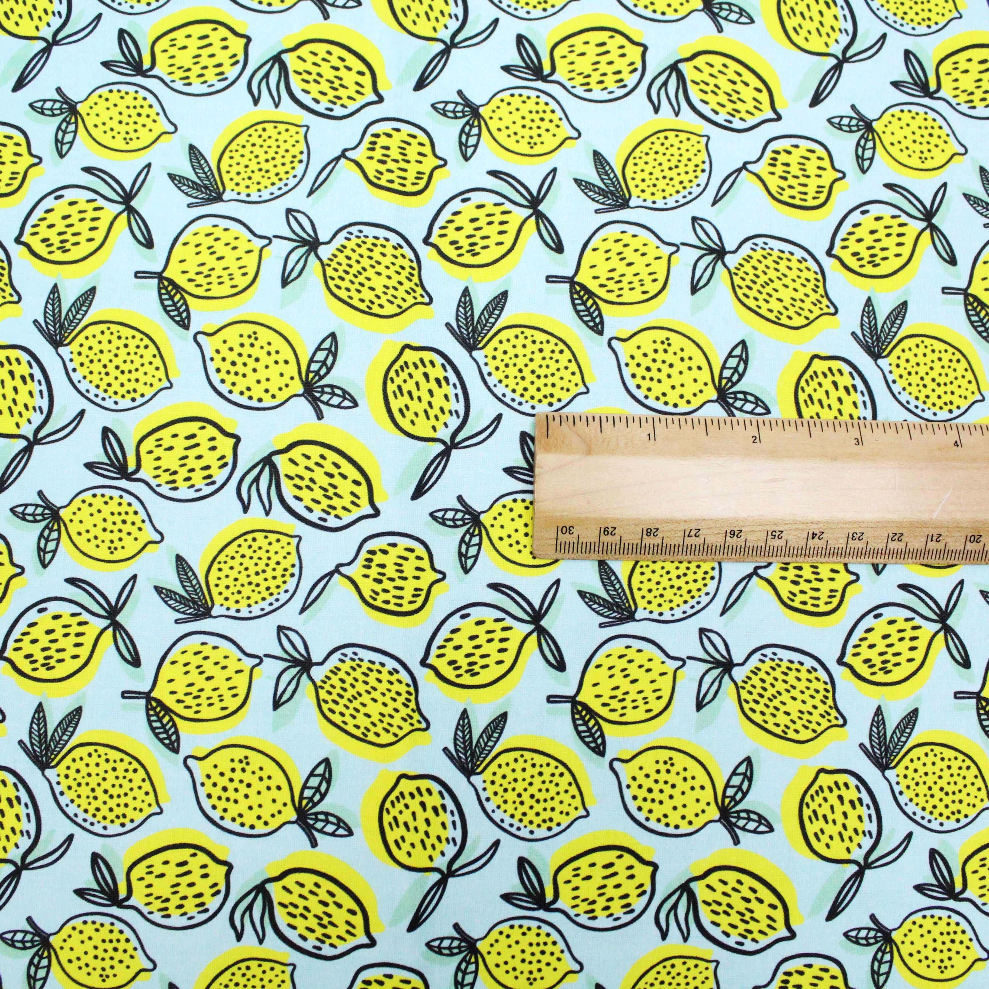 100% Cotton- Lemon Sketch - 145cm Wide