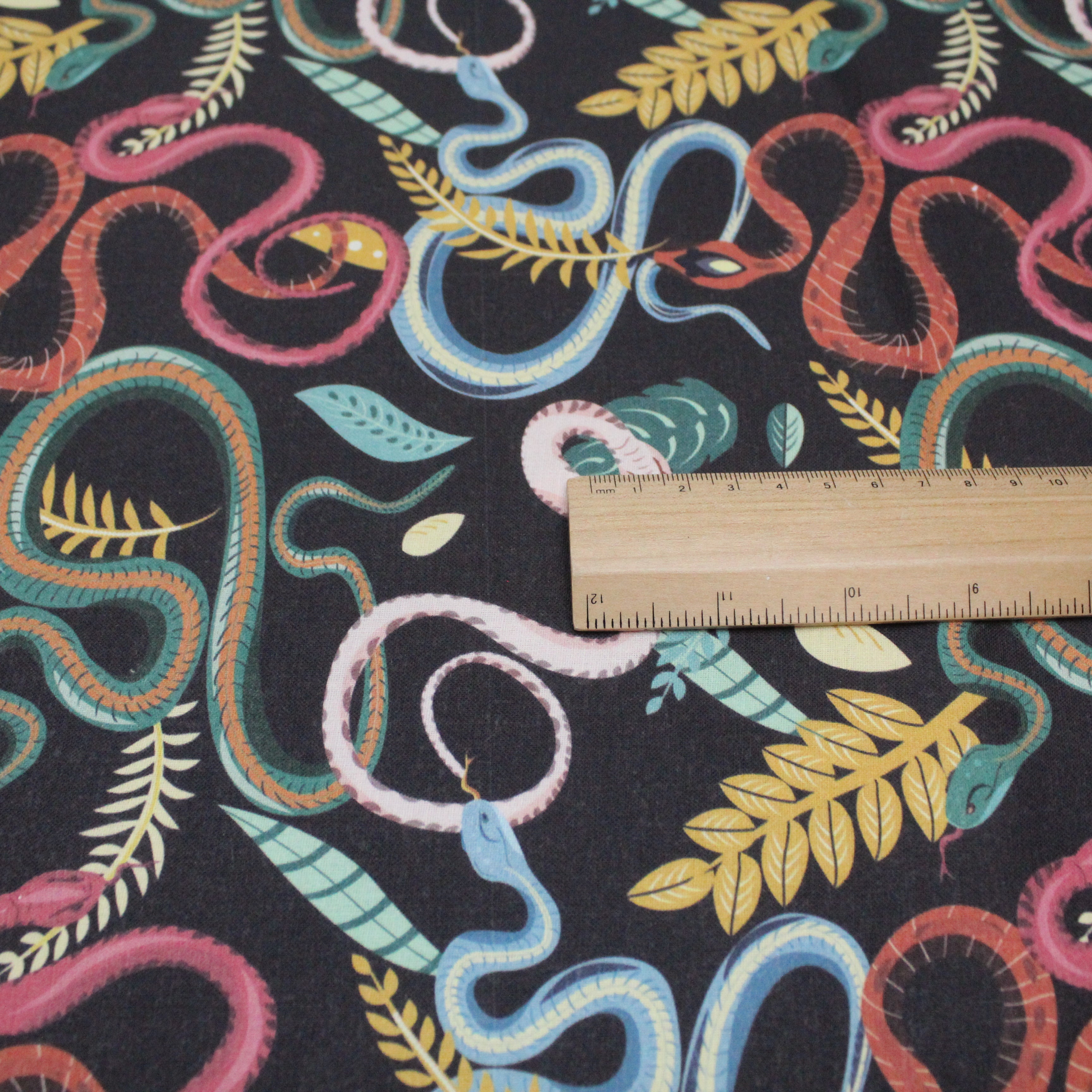 100% Cotton- Tropical Snakes- 145cm Wide