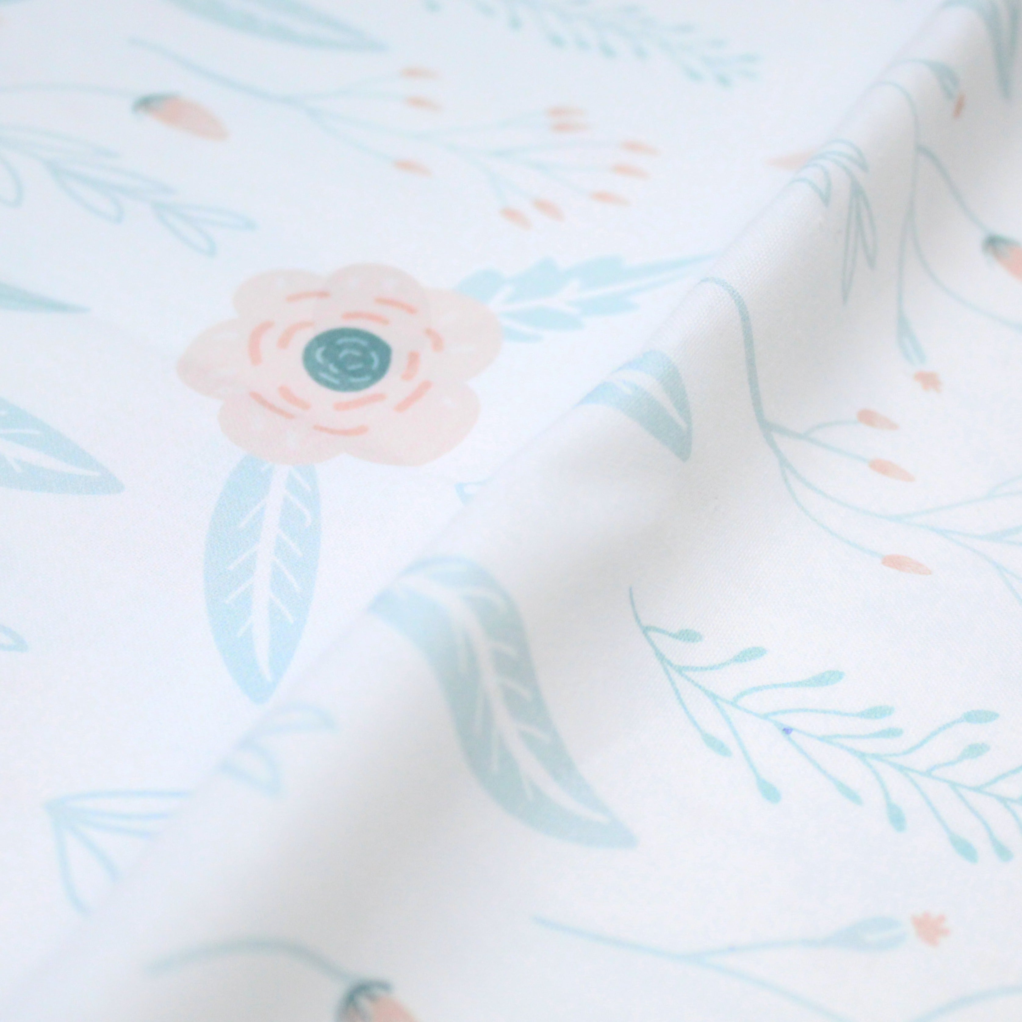 100% Cotton - Floral Sketch - 145cm Wide