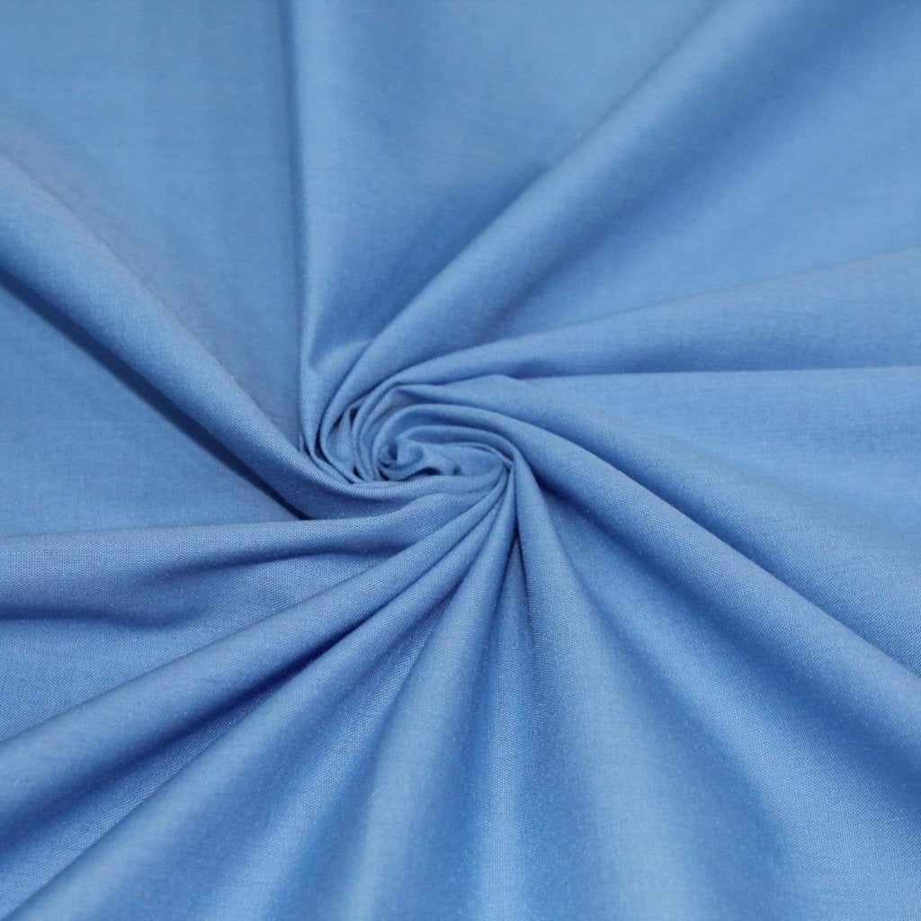Premium Plain Polycotton Fabric 45- 20 Colours Available Full Metre / Light Blue