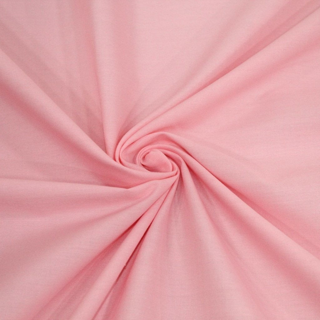 Premium Plain Polycotton Fabric 45- 20 Colours Available Full Metre / Pink